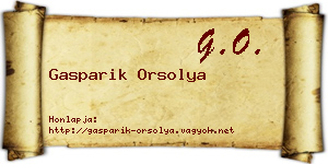 Gasparik Orsolya névjegykártya
