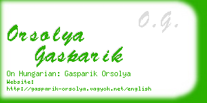 orsolya gasparik business card